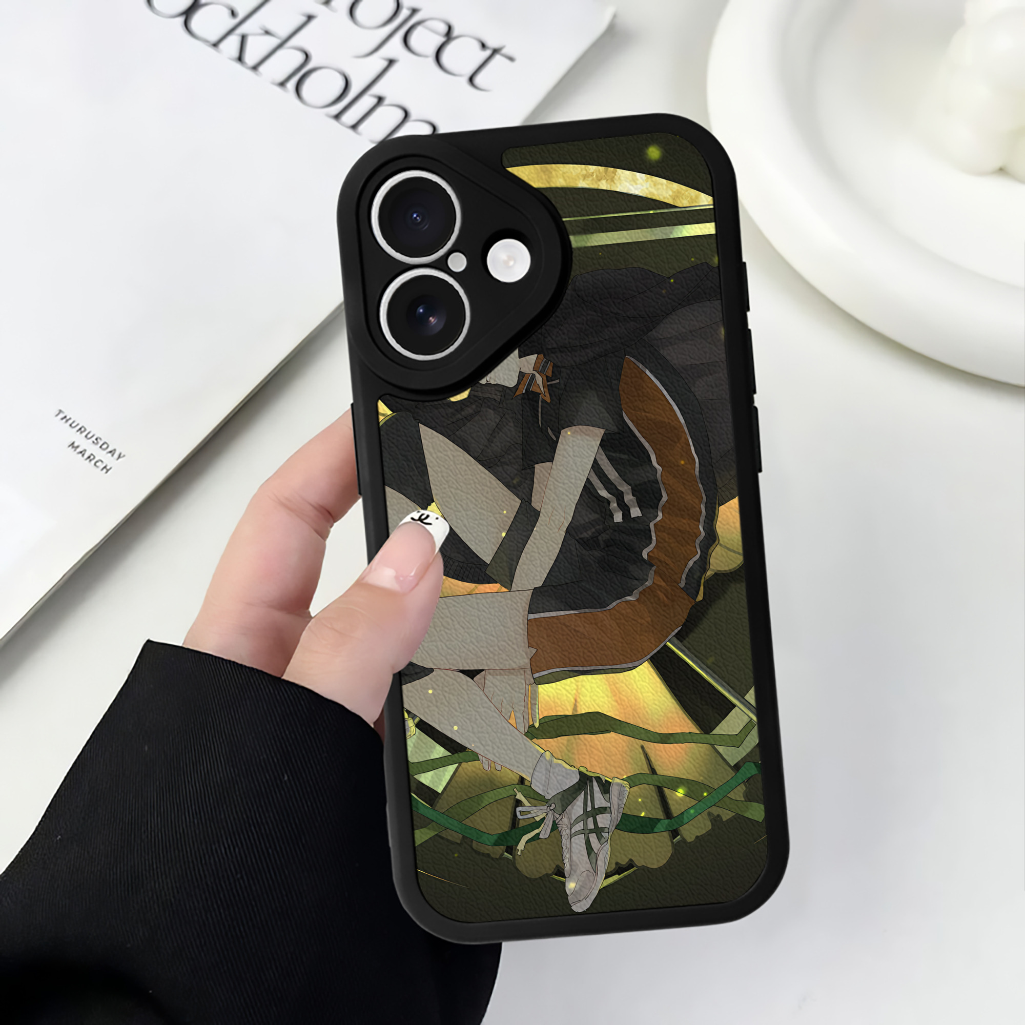 （画像用） ハイキュー!! Haikyu!! 【iPhone 16シリーズ対応】シリコンスマホケース（レザー調） 材質：シリコン
